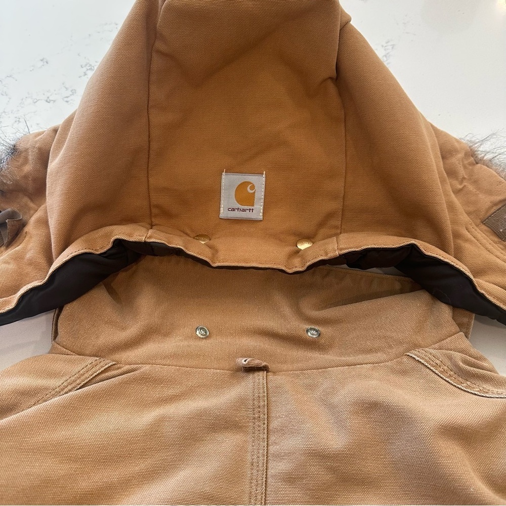 Vintage Carhartt Men's Fur Trimmed Hooded Coat - Picture 16 of 16